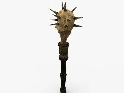 Mace Skull High Quality 3D model