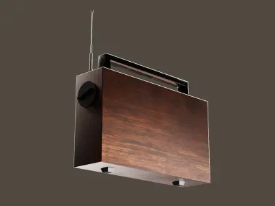 Old Classic Vintage Radio Low-poly 3D model