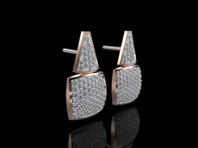 EARRINGS ALLURE ANTIQUE 12 3D print model