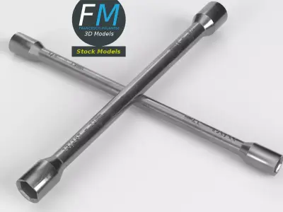 Cross wrench 3D model
