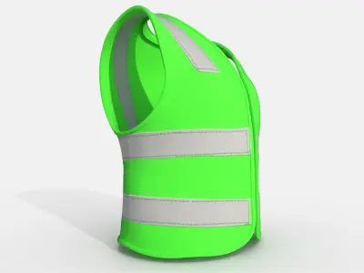  Safety Jacket Low-poly 3D model