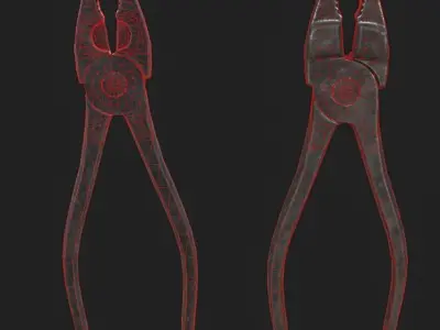 Pliers Tool  - Alicates herramienta Low-poly 3D model