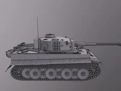 Tiger Tank Low-poly 3D model by KostiantynChud