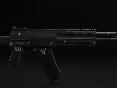 ak12Rifle ak - rifle Low-poly 3D model