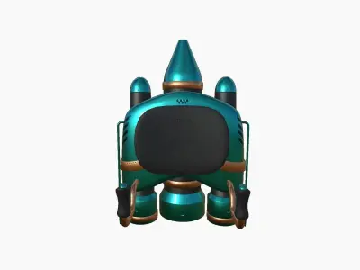 Jetpack D10 Blue Bronze - SciFi Character Design Low-poly 3D model