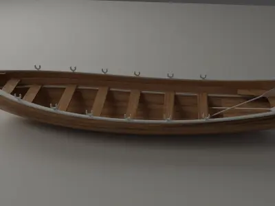 American Boat Low-poly 3D model