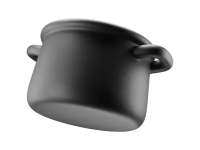 Saucepan 3D Icon Low-poly 3D model