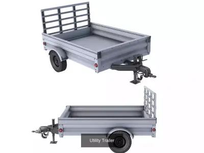 Utility Trailer  3D Model Pack