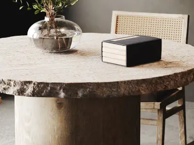 Rustic Dining Room Interior  ID298 3D model