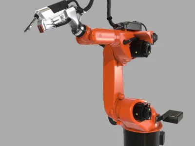 KUKA Hybrid Laser welding Robot IK and FK 3D model