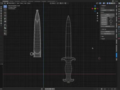 Knife 3D model 4
