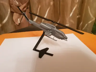 Super Cobra Helicopter scale model with stand   3D model