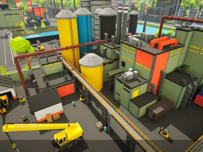 Poly Industrial Pack 01 Low-poly 3D model