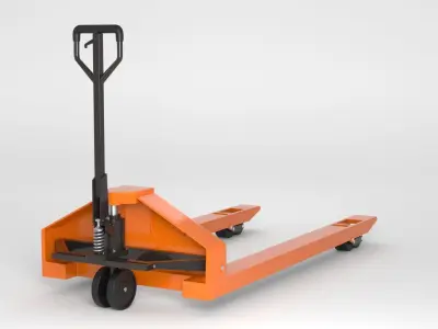 Pallet Loader Industrial Hand Brake Pallet Jack Low-poly 3D model