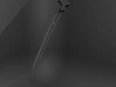 Dark Sword Low-poly 3D model 3