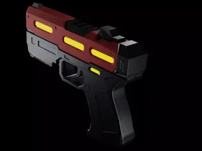 Cyberpunk Gun FX3 Free low-poly 3D model