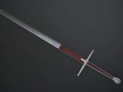 Claymore Sword Low-poly 3D model