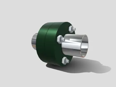 Machine - Pipe Flange Low-poly 3D model