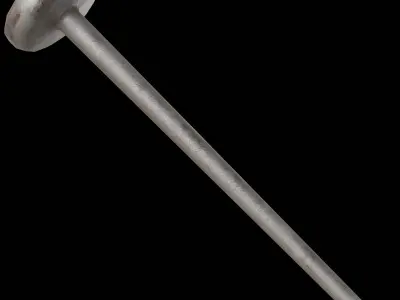 Low Poly Fasteners Pack  Nails Bolts Screws  Nuts PBR Ready  Low-poly 3D model