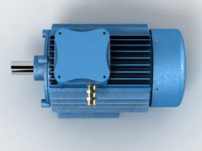 Electric motor 3D model by 3DModelWarehouse - UV Mapped