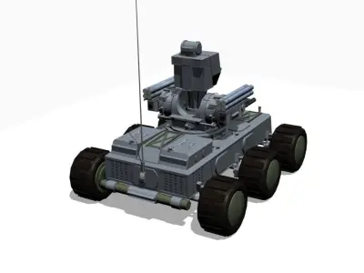 combat platform Low-poly 3D model