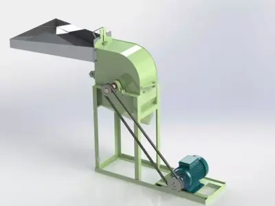 Small Scale Hammer Mill  3D model