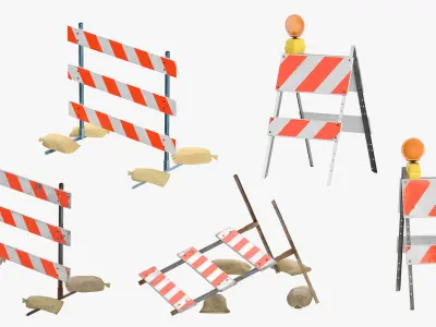 Barriers Collection - 35 models 3D model