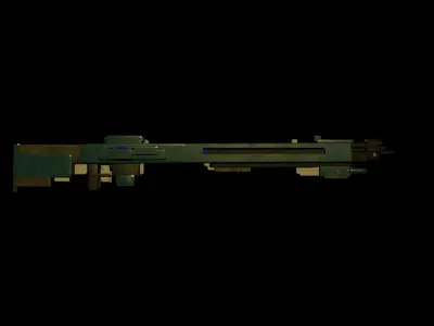 Warframe Snipetron Sniper Low-poly 3D model