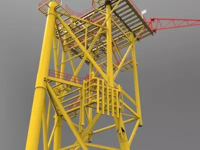 50 ft lean to Free 3D model