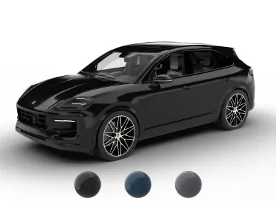 Porsche Cayenne E-Hybrid Black Edition 2025 3d model 3D model