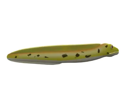 Morey Eel Fish Cartoon Animated Low-poly 3D model