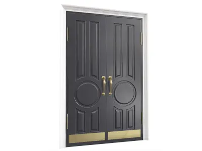 Entrance classic door 134 3D model