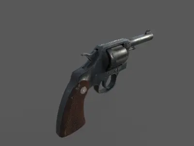 Police Gun Low-poly 3D model
