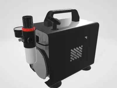 MEEDEN Airbrush Compressor for Model Painting Low-poly 3D model