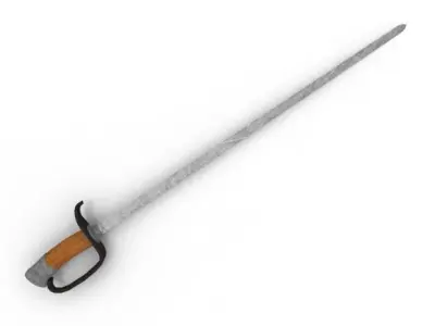 Simple Sword Low-poly 3D model order