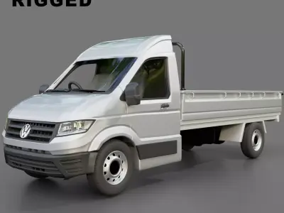 Volkswagen Crafter Pickup Truck Free 3D model