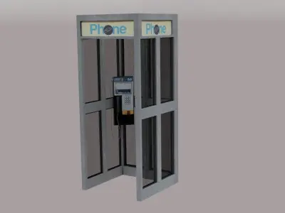 Phone Booth Asset Pack  Free 3D model