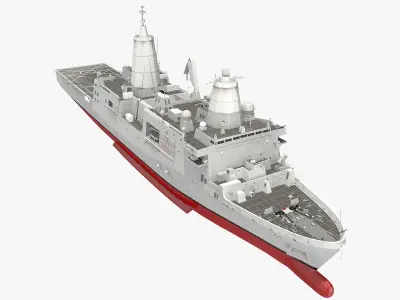 San Antonio Class Amphibious Transport Dock Rigged 3D model