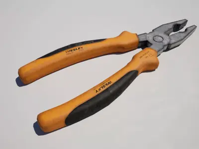  Pliers Low-poly 3D model