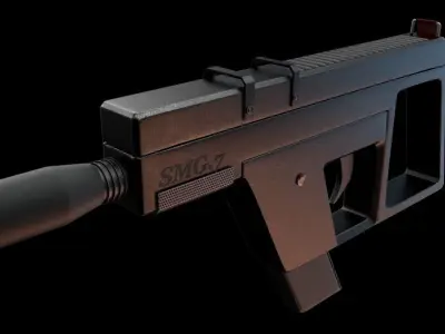 smg 7 hand gun  Free 3D model