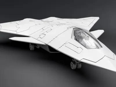 FA XX  Fighter Scale model 3D print model