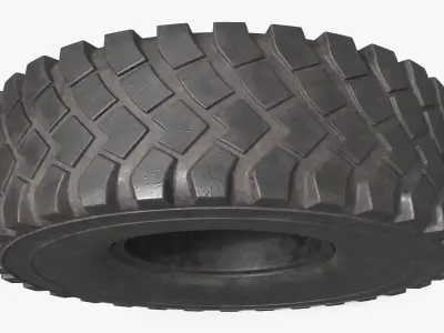 Military Truck Wheel Assembly Tire 3D model