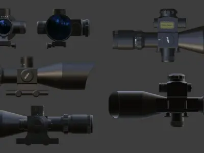 Sniper scope 3D model