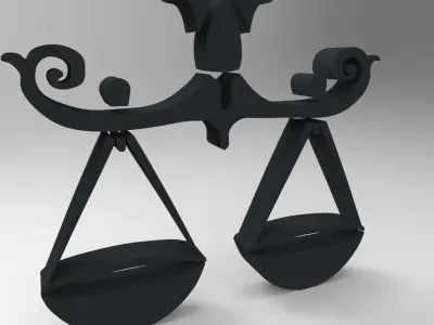 Libra two scales of justice Free 3D print model