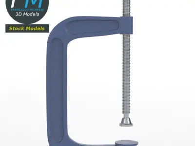 Clamp with screw 3D model
