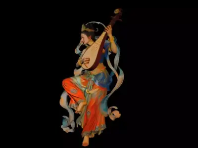 Dunhuang  Flying Apsaras  Pipa 3D model