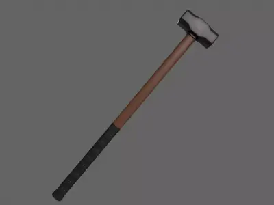 PBR Sledge Hammer V2e Low-poly 3D model