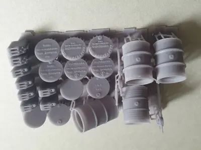 US and German WWII Fuel containers For 3d Resin Printing 3D print model