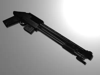Remington 870 shot gun model 3d Low-poly 3D model