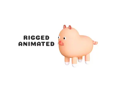 Low-Poly Cat Animated - Fun World Animal  Low-poly 3D model